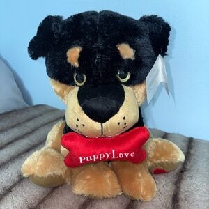 Black and Tan Dog Plush Toy